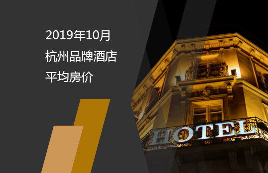 2019年10月杭州品牌酒店平均房?jī)r(jià)